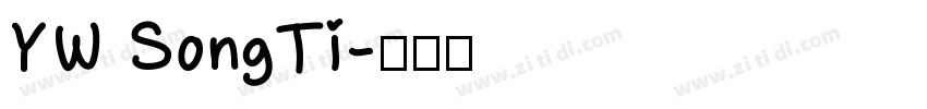 YW SongTi字体转换